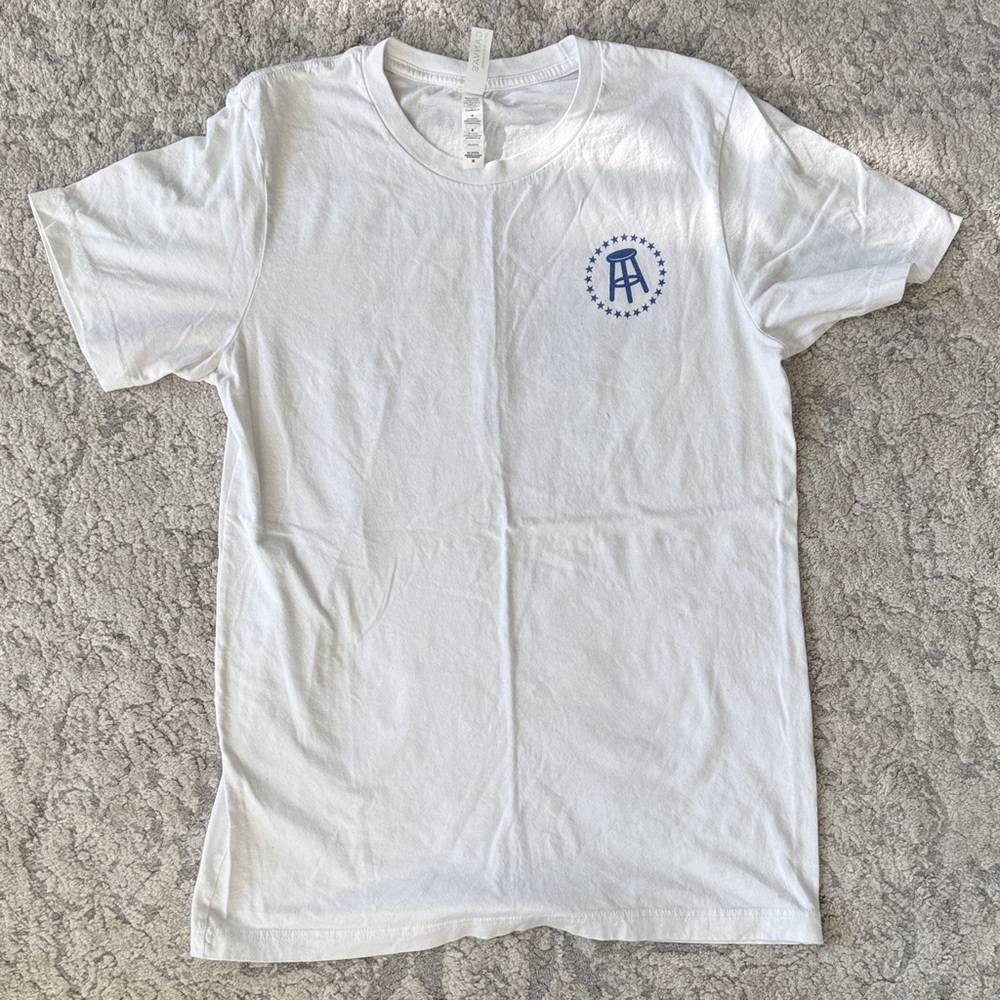 Bella Canvas White Tee with Blue Emblem